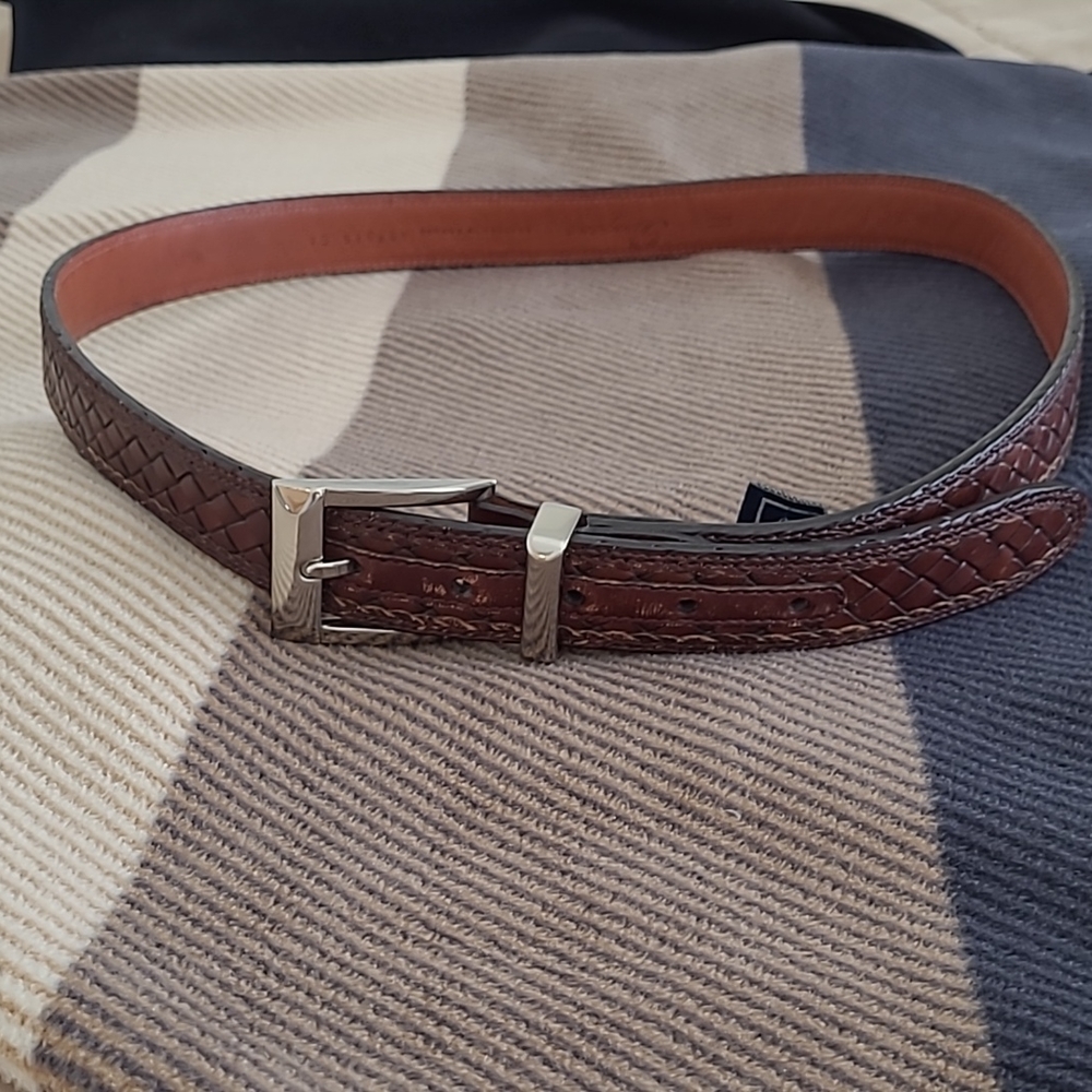 Bragano Brown Leather Belt Size 38